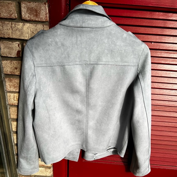 Philosophy Medium Grey Faux Leather Jacket - Picture 3 of 9